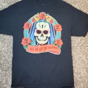 Dia de los Muertos Graphic Tee - Black